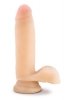 Naturalne dildo z żyłami jądrami na przyssawce 17 cm 